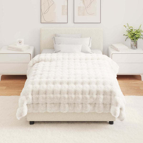 Tekoturkki Jäniksen Peitto 4 pcs Valkoinen 130 x 150 cm