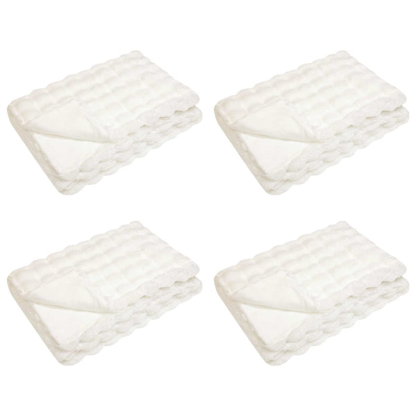 Tekoturkki Jäniksen Peitto 4 pcs Valkoinen 240 x 270 cm