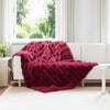 Tekoturkki Jäniksen Peitto Bordeaux punainen 150 x 220 cm