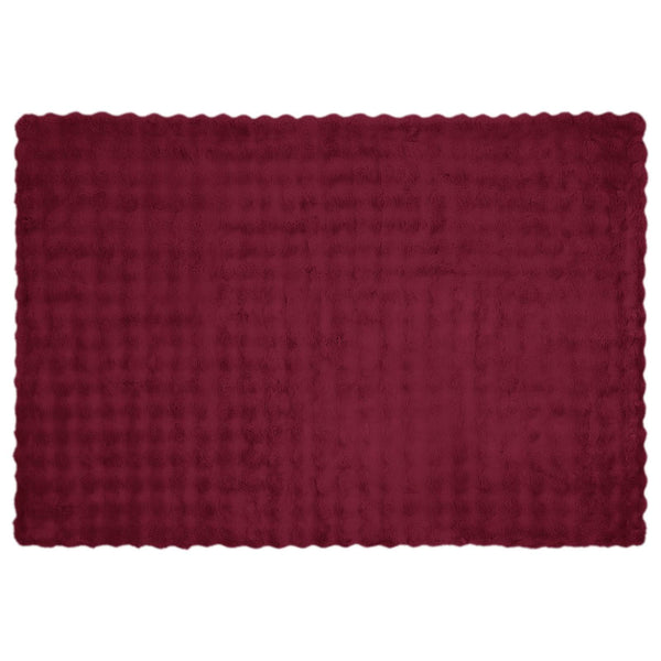 Tekoturkki Jäniksen Peitto Bordeaux punainen 150 x 220 cm