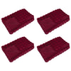 Tekoturkki Jäniksen Peitto 4 pcs Bordeaux punainen 220 x 240 cm