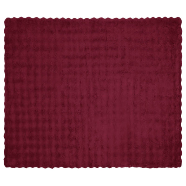 Tekoturkki Jäniksen Peitto 4 pcs Bordeaux punainen 220 x 240 cm