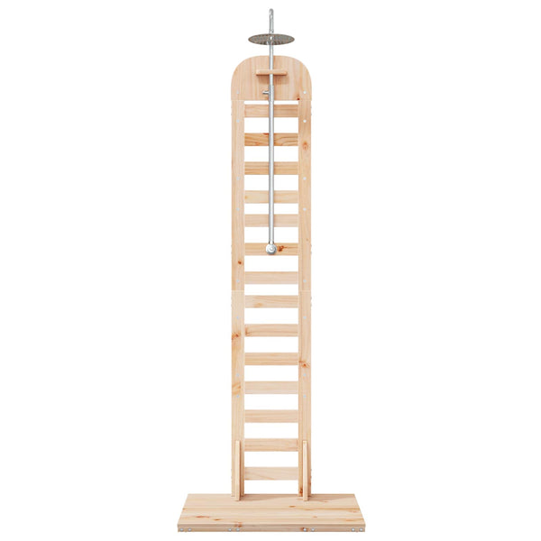 Ulko-suihku 223 cm Täysi mänty ja ruostumaton teräs