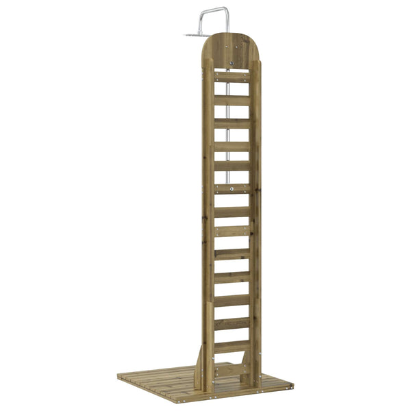 Ulko-suihku 223 cm Imprägnöity mänty ja ruostumaton teräs