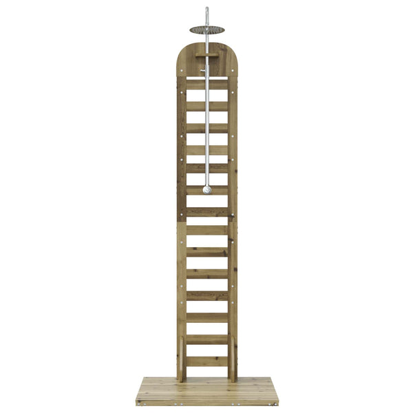 Ulko-suihku 223 cm Imprägnöity mänty ja ruostumaton teräs
