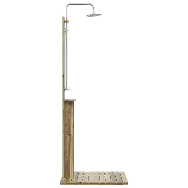 Ulko-suihku 206 cm Imprägnöity mänty ja ruostumaton teräs