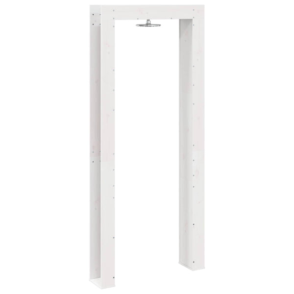 Ulko-suihku 226 cm Täysi mänty ja ruostumaton teräs valkoinen
