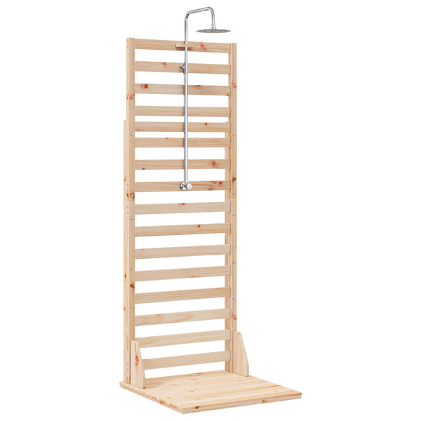 Ulko-suihku 225 cm Täysi mänty ja ruostumaton teräs