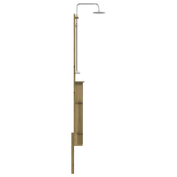 Ulko-suihku 246 cm Imprägnöity mänty ja ruostumaton teräs