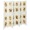Romdivider Paneeli Valkoinen 212 x 165 cm MDF