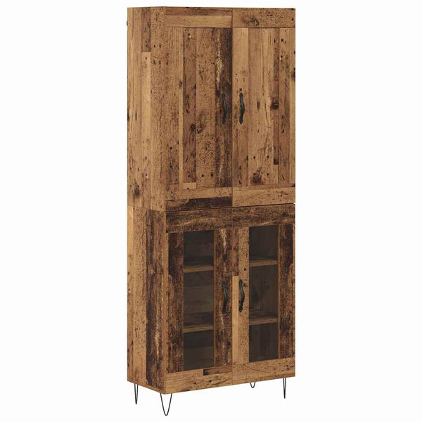 Korkea kaappi Vanha Puu 69,5 x 34 x 180 cm Tekninen puu