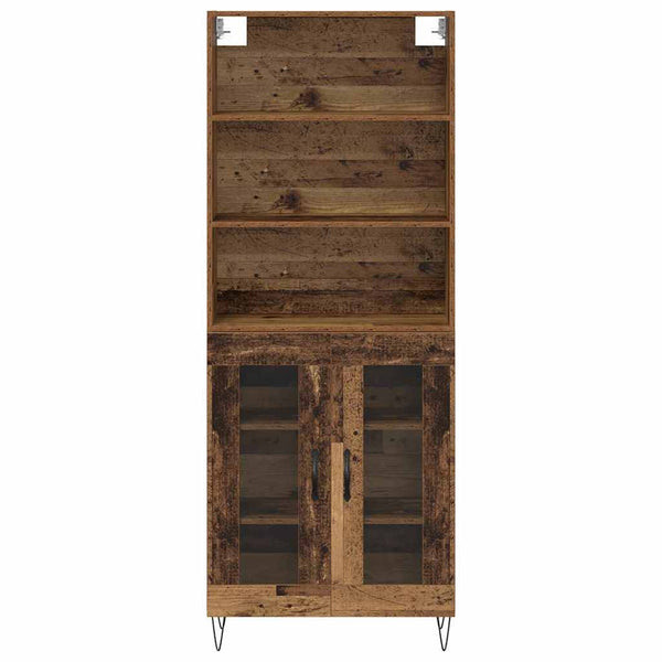 Korkea kaappi 180 cm 69,5 x 34 cm Tekninen puu Vanha puu