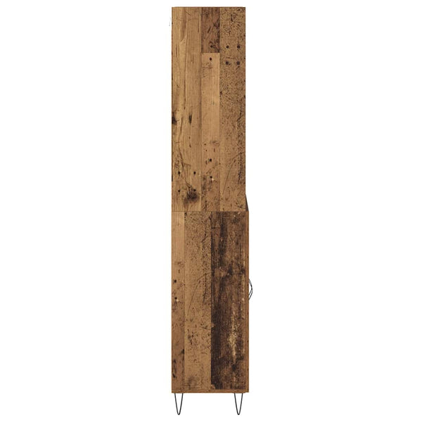 Korkea kaappi 180 cm 69,5 x 34 cm Tekninen puu Vanha puu