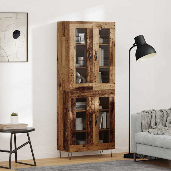 Korkea kaappi Vanha Puu 69,5 x 34 x 180 cm Tekninen puu (60)