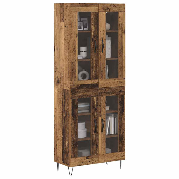Korkea kaappi Vanha Puu 69,5 x 34 x 180 cm Tekninen puu (60)
