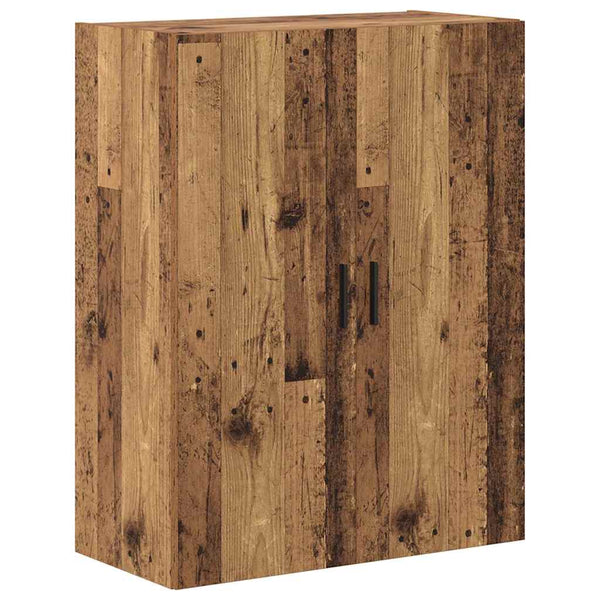 69,5 x 34 x 180 cm Vanha puu korkea kaappi Tekninen puu