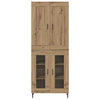 2 kpl korkea kaappi Artisan tammi lasi ja Puurakenteinen