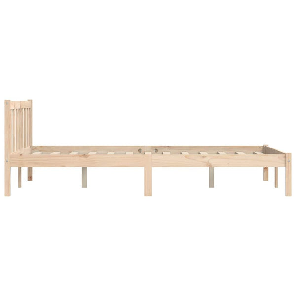 Sängyn runko Luonnollinen 152 x 203 cm Massiivinen mänty