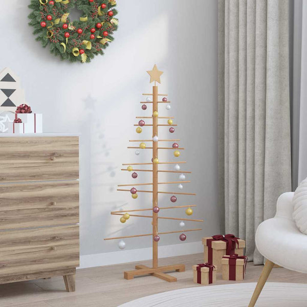 Puinen Joulukuusi Ruskea 125 cm Bambu