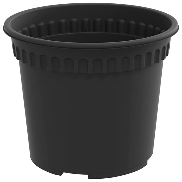 Pyöreä kukkaruukku 6 kpl Musta Ø 12,5 x 10 cm Muovi