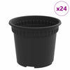 Pyöreä kukkaruukku 24 kpl Musta Ø 12,5 x 10 cm Muovi