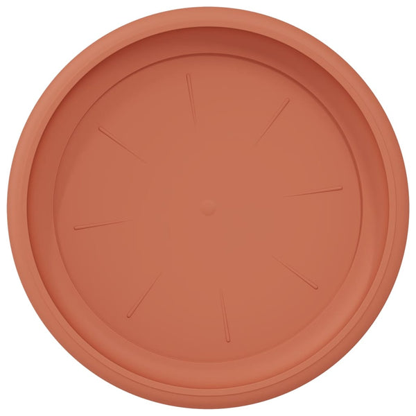 Pyöreä kukkatarjotin 6 kpl Tiilenpunainen Ø 21,5 x 2,5 cm Muovi