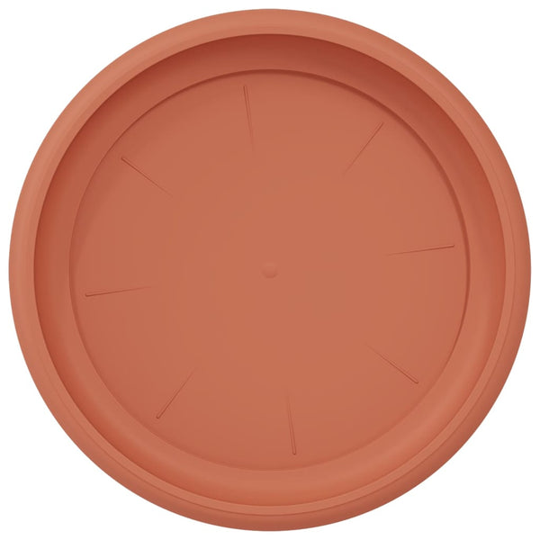 Pyöreä kukkatarjotin 6 kpl Tiilenpunainen Ø 23,5 x 2,5 cm Muovi