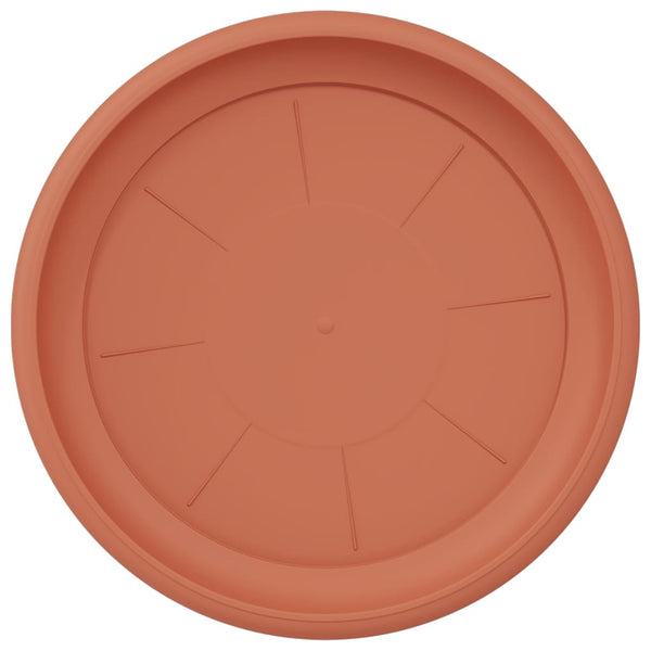 Pyöreä kukkatarjotin 6 kpl Tiilenpunainen Ø 27 x 2,5 cm Muovi