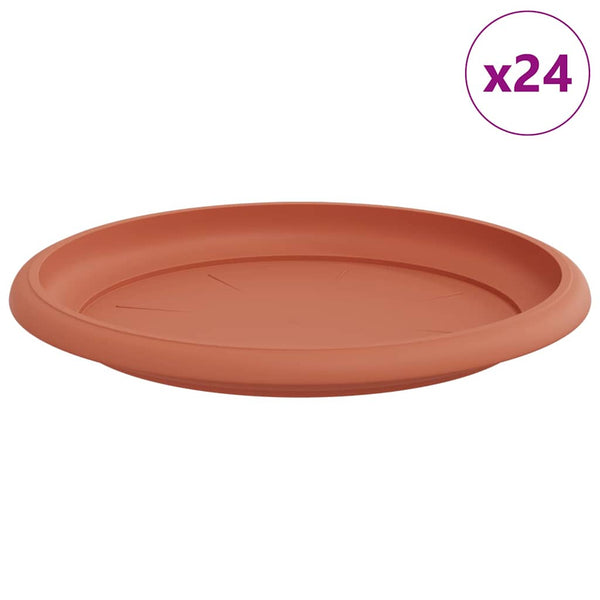 Pyöreä kukkatarjotin 24 kpl Tiilenpunainen Ø 19 x 2 cm Muovi