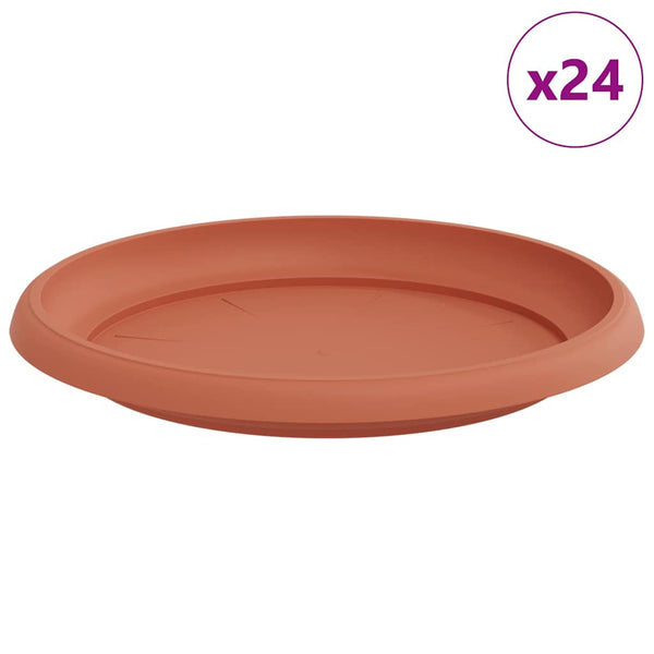 Pyöreä kukkatarjotin 24 kpl Tiilenpunainen Ø 21,5 x 2,5 cm