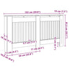 Patterinsuoja 2 kpl Sonoma-tammi 152 x 19 x 81,5 cm