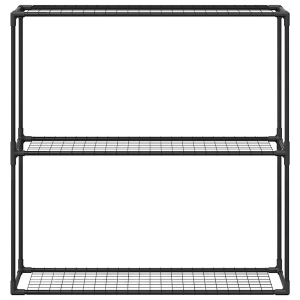 3-tason kasviteline Musta 100 x 32 x 102 cm Teräs