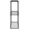 3-tason kasviteline Musta 100 x 32 x 102 cm Teräs