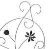 Puutarha-aita 3 kpl Musta 112 x 39,5 cm Teräs