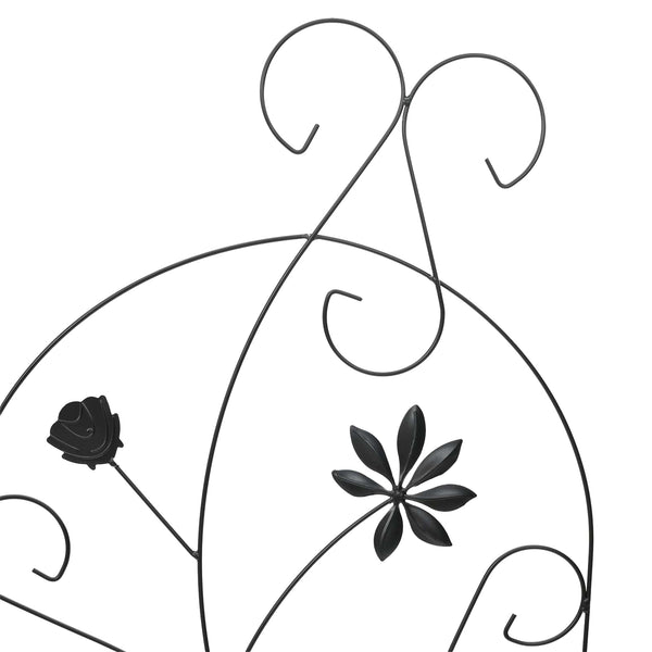 Puutarha-aita 3 kpl Musta 112 x 39,5 cm Teräs