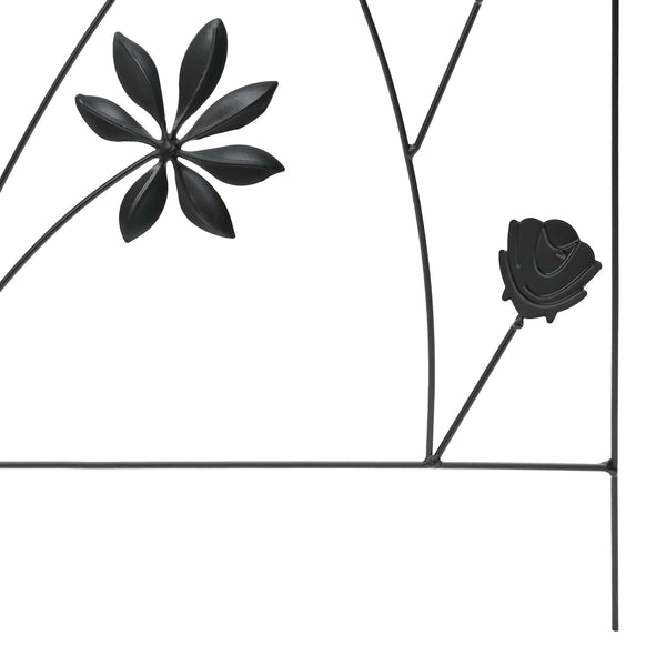 Puutarha-aita 3 kpl Musta 112 x 39,5 cm Teräs