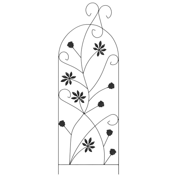 Puutarha-aita 3 kpl Musta 112 x 39,5 cm Teräs
