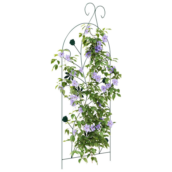 Puutarha-aita 3 kpl Vihreä 112 x 39,5 cm Teräs