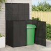Roska-astiakotelo 2 kpl Musta 130 x 80 x 115 cm Polyeteeni