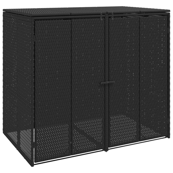 Roska-astiakotelo 2 kpl Musta 130 x 80 x 115 cm Polyeteeni