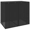Roska-astiakotelo 2 kpl Musta 130 x 80 x 115 cm Polyeteeni