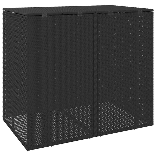 Roska-astiakotelo 2 kpl Musta 130 x 80 x 115 cm Polyeteeni