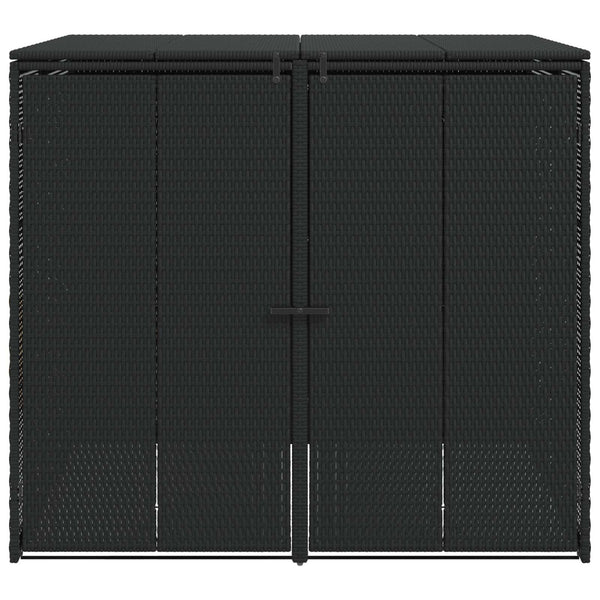 Roska-astiakotelo 2 kpl Musta 130 x 80 x 115 cm Polyeteeni