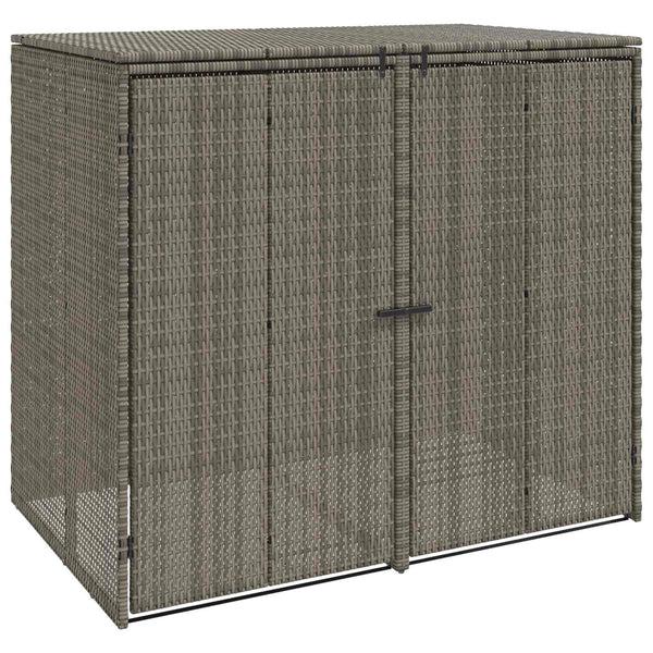 Roska-astiakotelo 2 kpl Harmaa 130 x 80 x 115 cm Polyeteeni