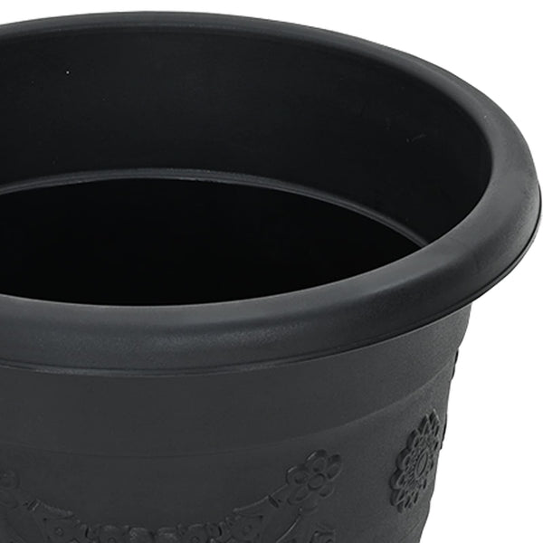 Kasviruukut 24 kpl Musta Ø 30 x 25 cm Muovi