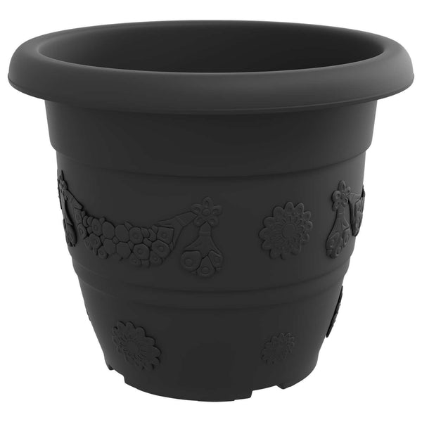 Kasviruukut 24 kpl Musta Ø 34 x 28 cm Muovi