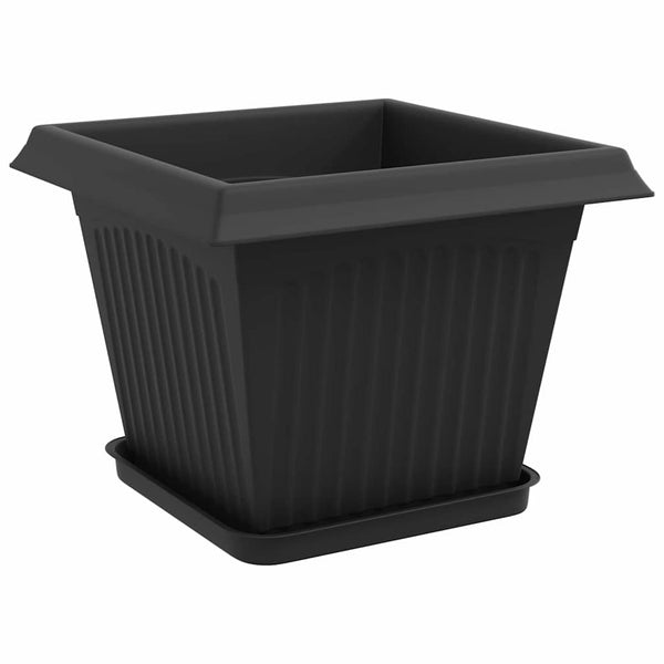 Kasviruukut 6 kpl Musta Muovi