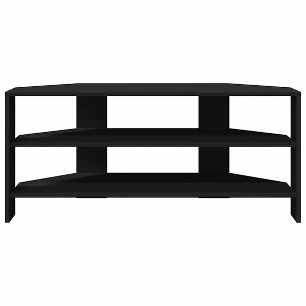 KulmaTV-kaappi Musta 102x40,5x45cm Tekninen puu