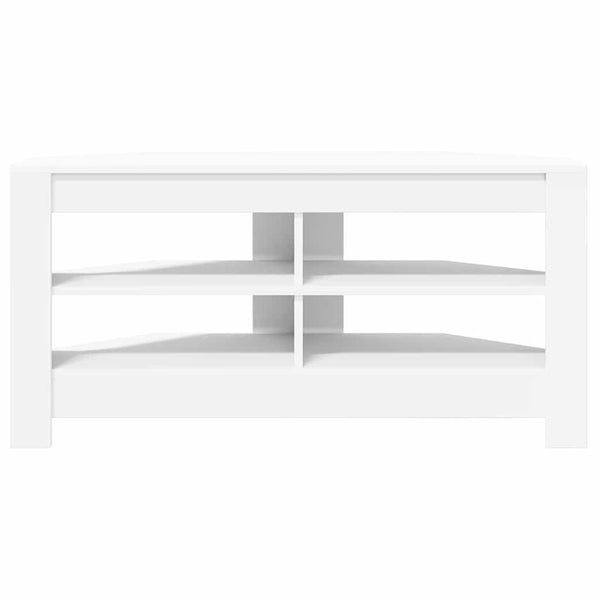 KulmaTV-kaappi Valkoinen 102 x 40,5 x 45 cm Tekninen puu