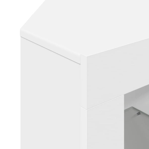 Kulma LED TV -kaappi Valkoinen 100x40x68cm Tekninen puu